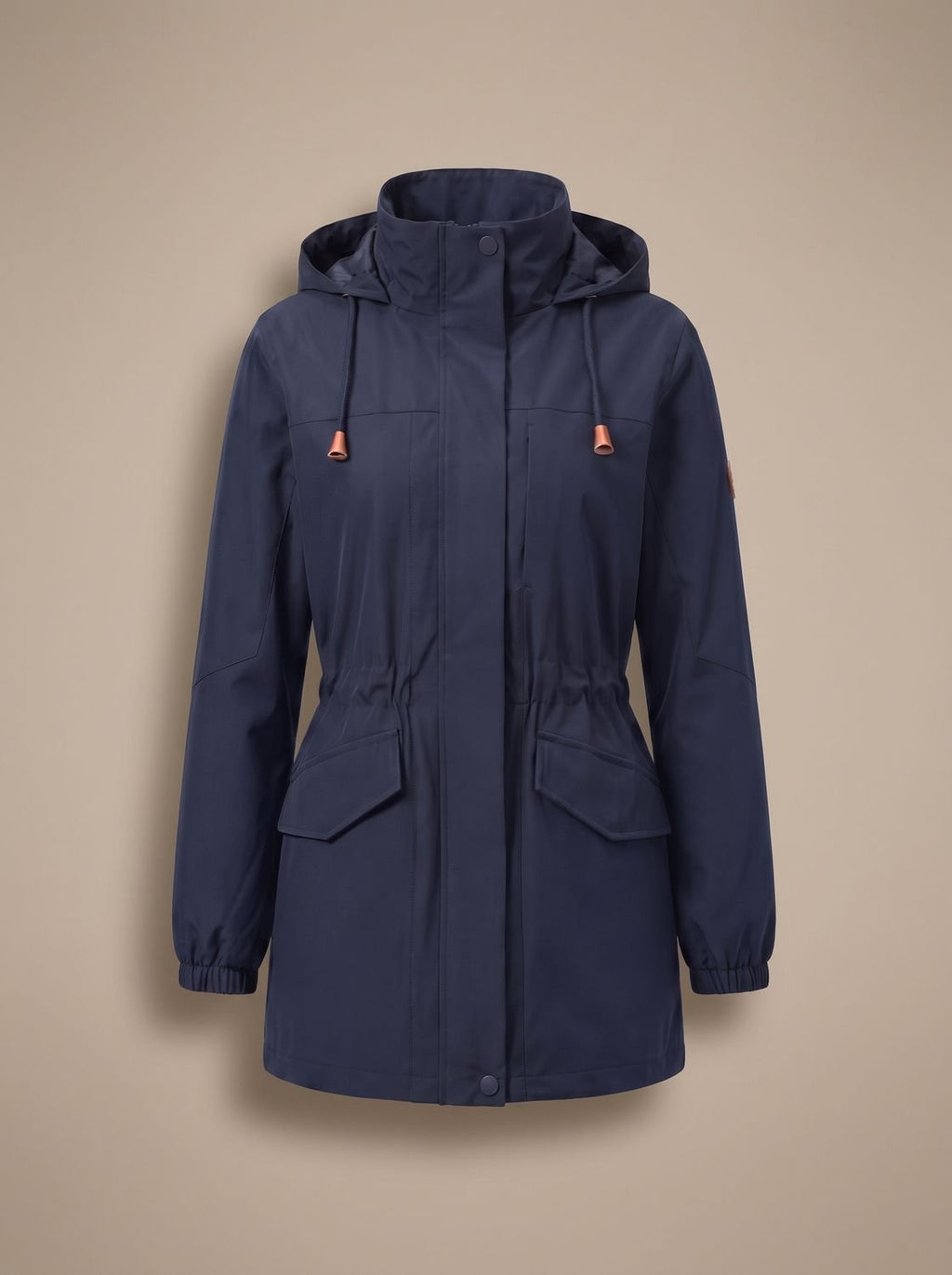 Puños elásticos de la parka impermeable para mujer