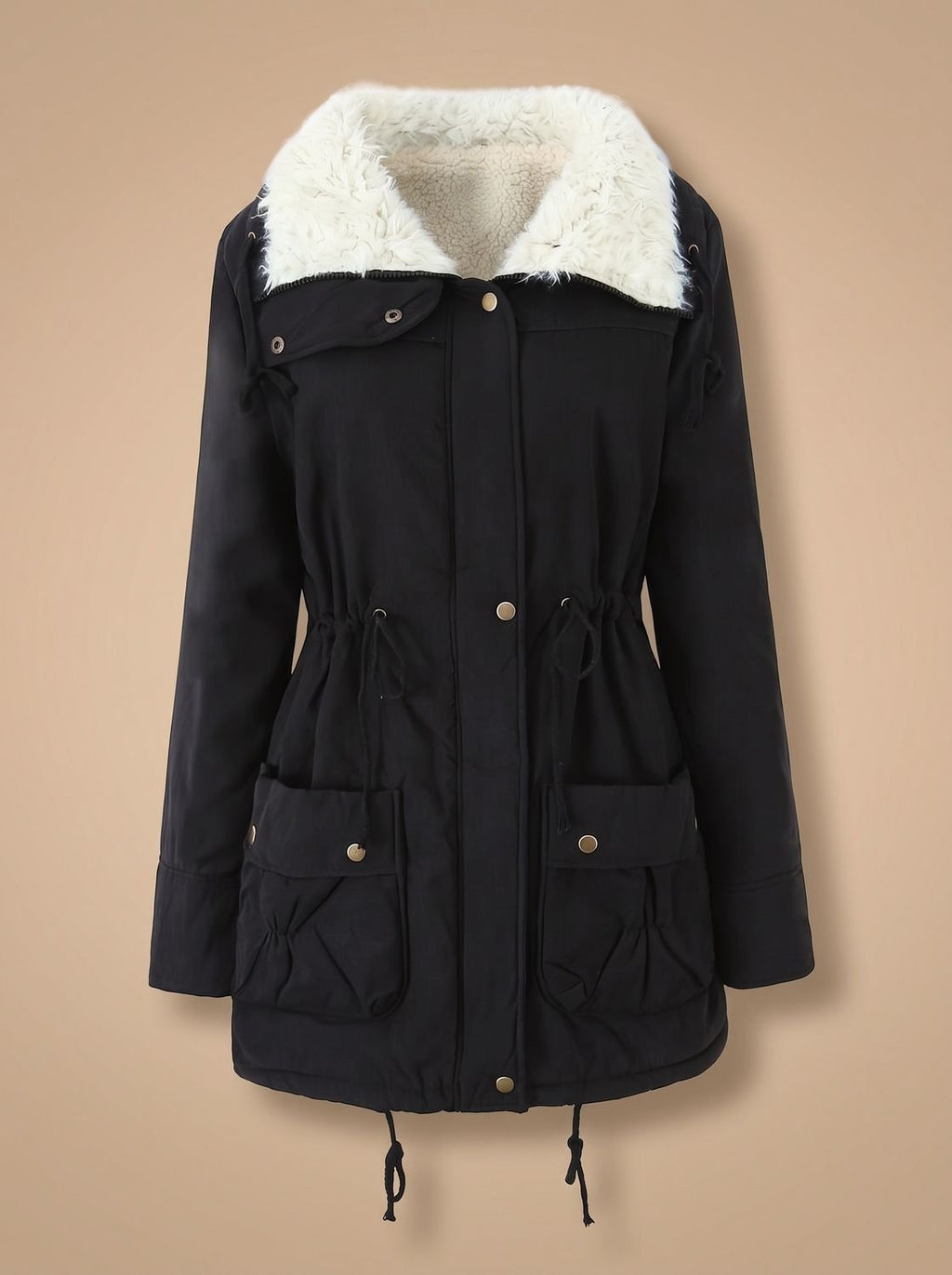 Parka BRUMALYS con cintura ajustable de cordón, vista frontal