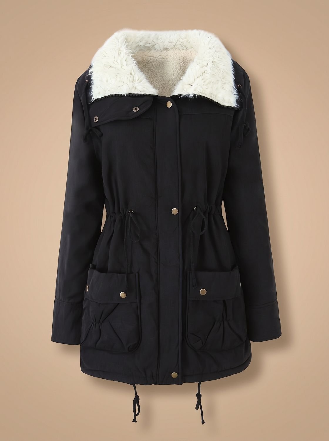 Parka BRUMALYS con cintura ajustable de cordón, vista frontal