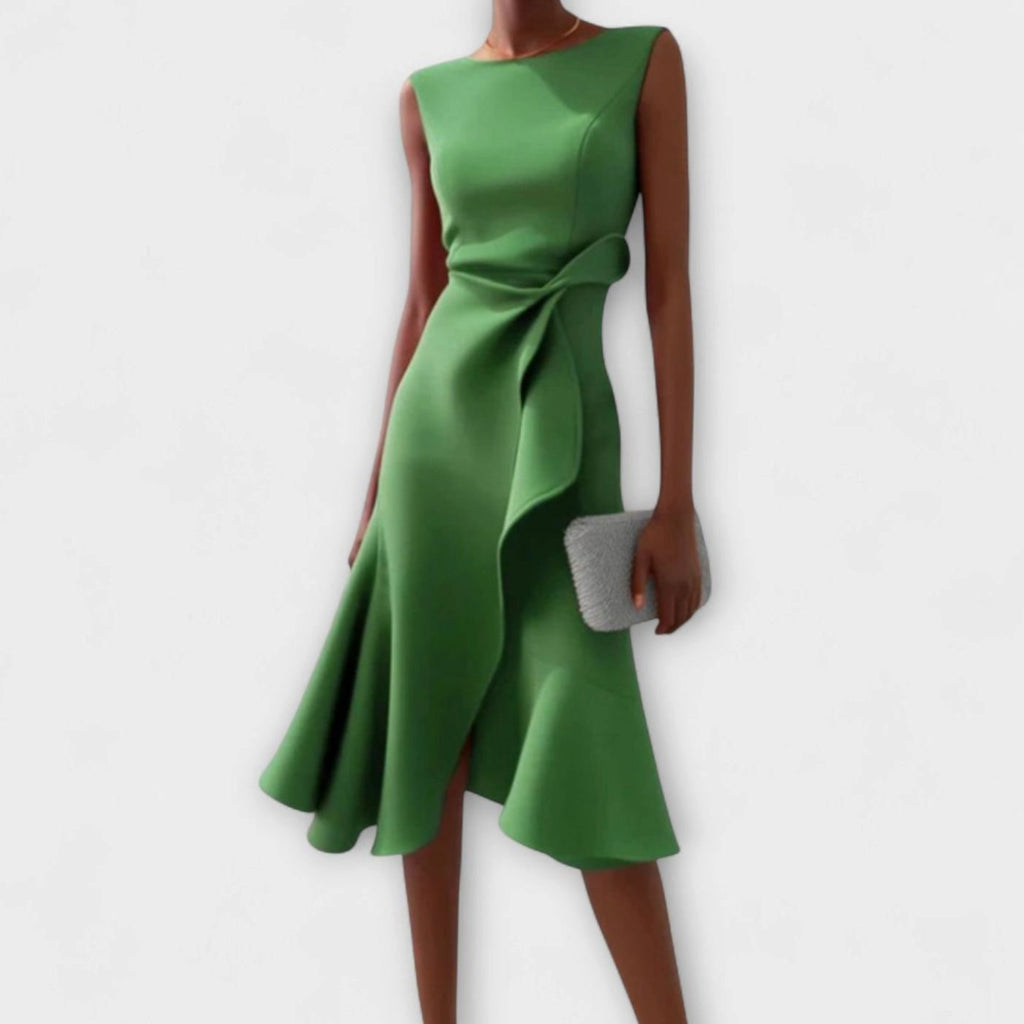 Vestido midi asimétrico disponible en varios colores para mujer