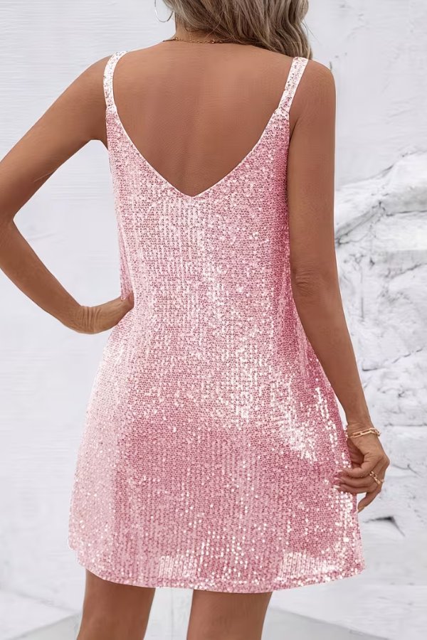 Clara | Vestido de Cóctel Sin Mangas con Lentejuelas para Mujer - Noa Lagos