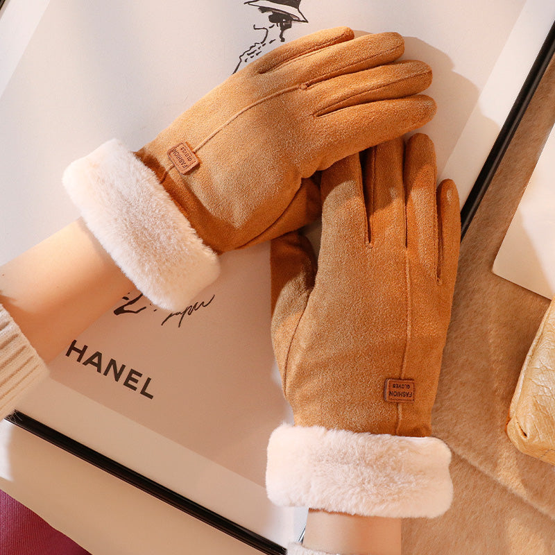 Guantes de invierno COPELIA en color lila para mujer, vista frontal
