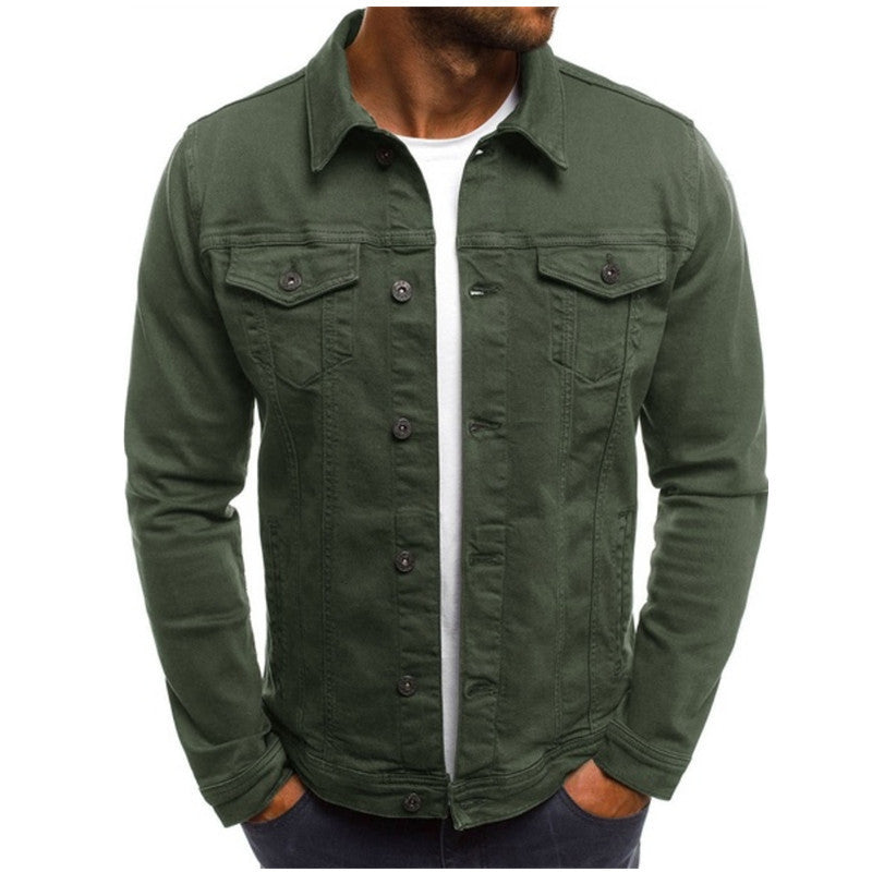 Chaqueta vaquera Kellan de corte relajado para hombre, vista frontal