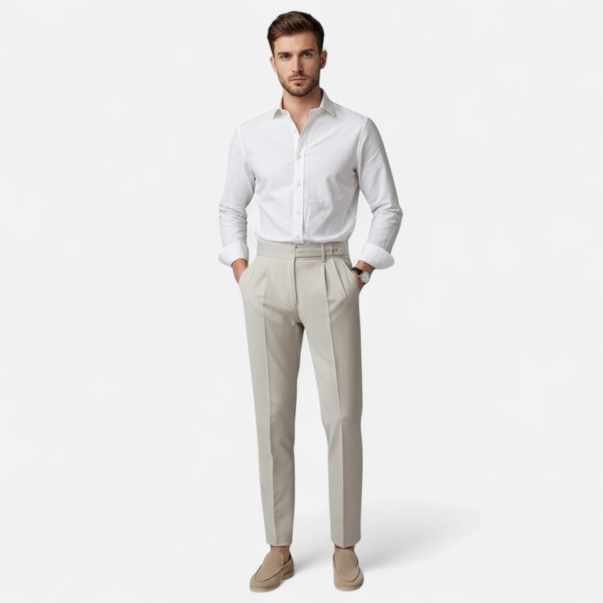 Diego | Pantalón Elegante de Estilo Italiano para Hombre con Corte Refinado y Tejido de Calidad - Noa Lagos