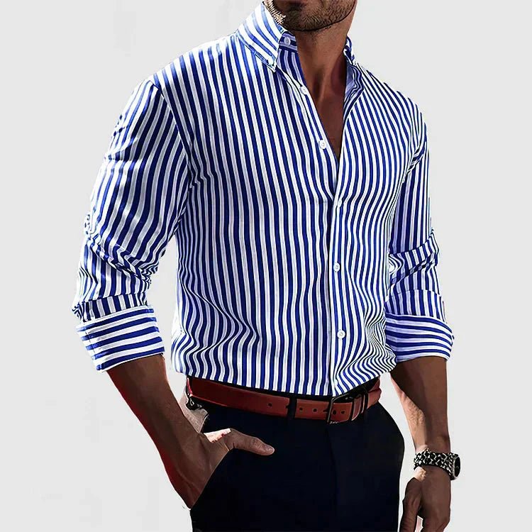 Ethan | Camisa Slim Fit Elegante de Rayas Verticales - Noa Lagos