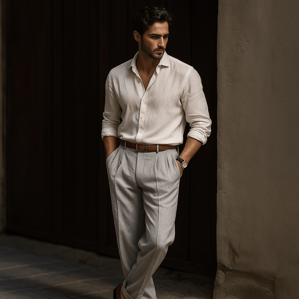 Ethan | Pantalón de Lino Clásico y Relajado para Hombre - Noa Lagos