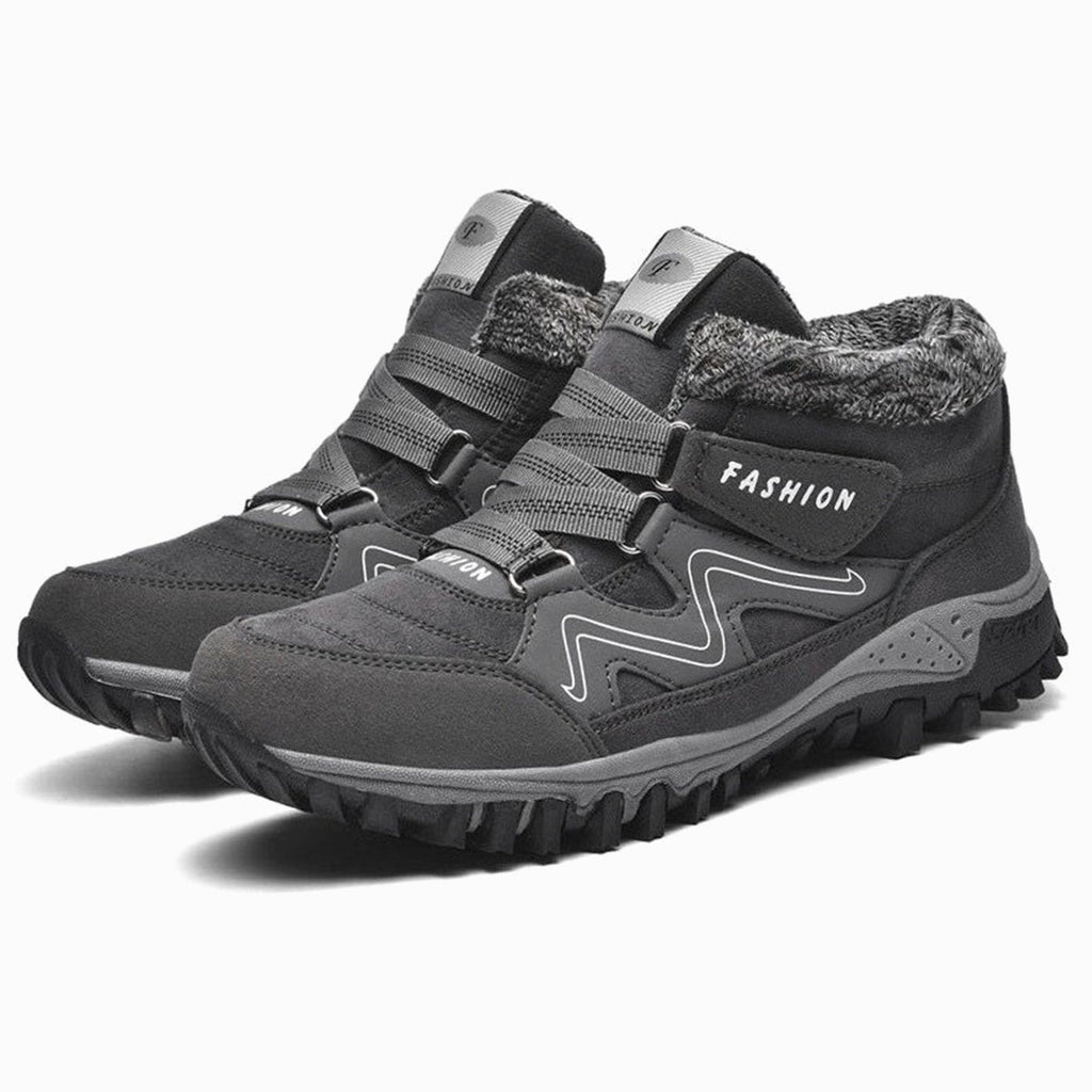 Botines ortopédicos de mujer con cordones y forro de pelo sintético para invierno