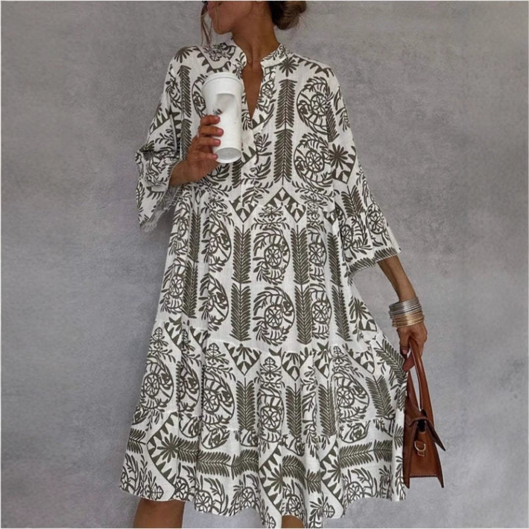 Isabella | Vestido Túnica Floral Escalonado para Mujer con Corte Holgado - Noa Lagos