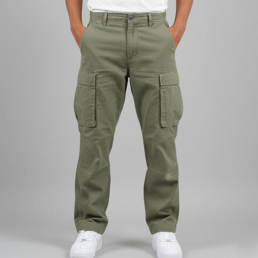 Pantalón cargo Kaden en verde oscuro, estilo streetwear masculino