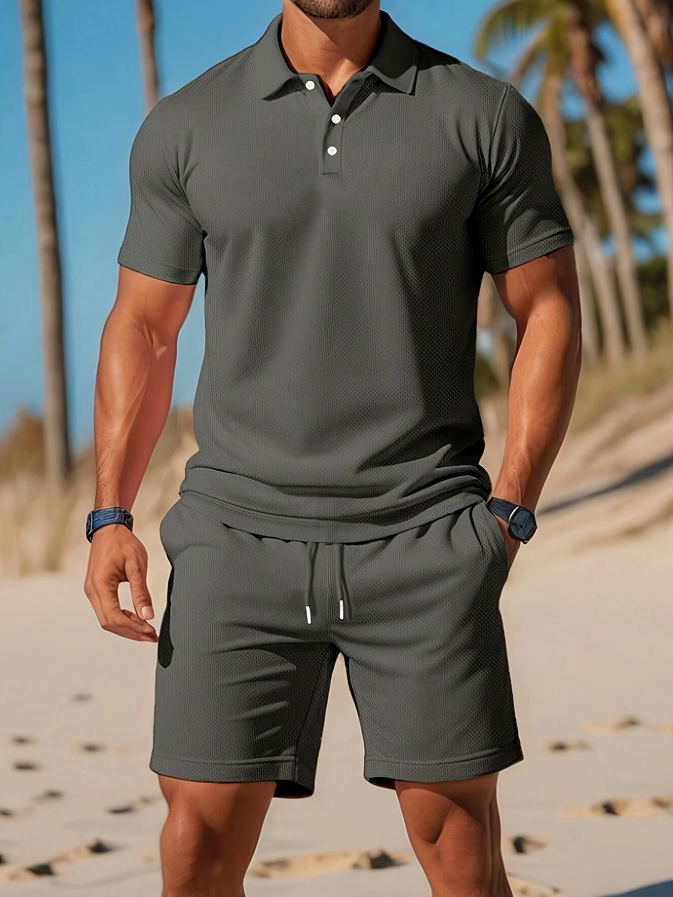 LEO – Conjunto de verano para hombre con polo y pantalones cortos - Noa Lagos
