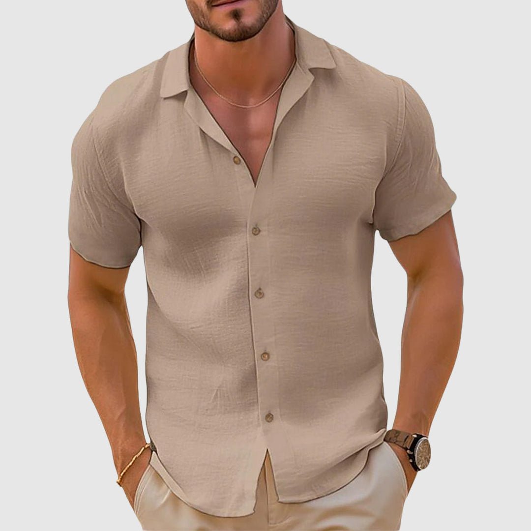 Lorenzo | Camisa de Lino Holgada para Hombre con Diseño Casual - Noa Lagos
