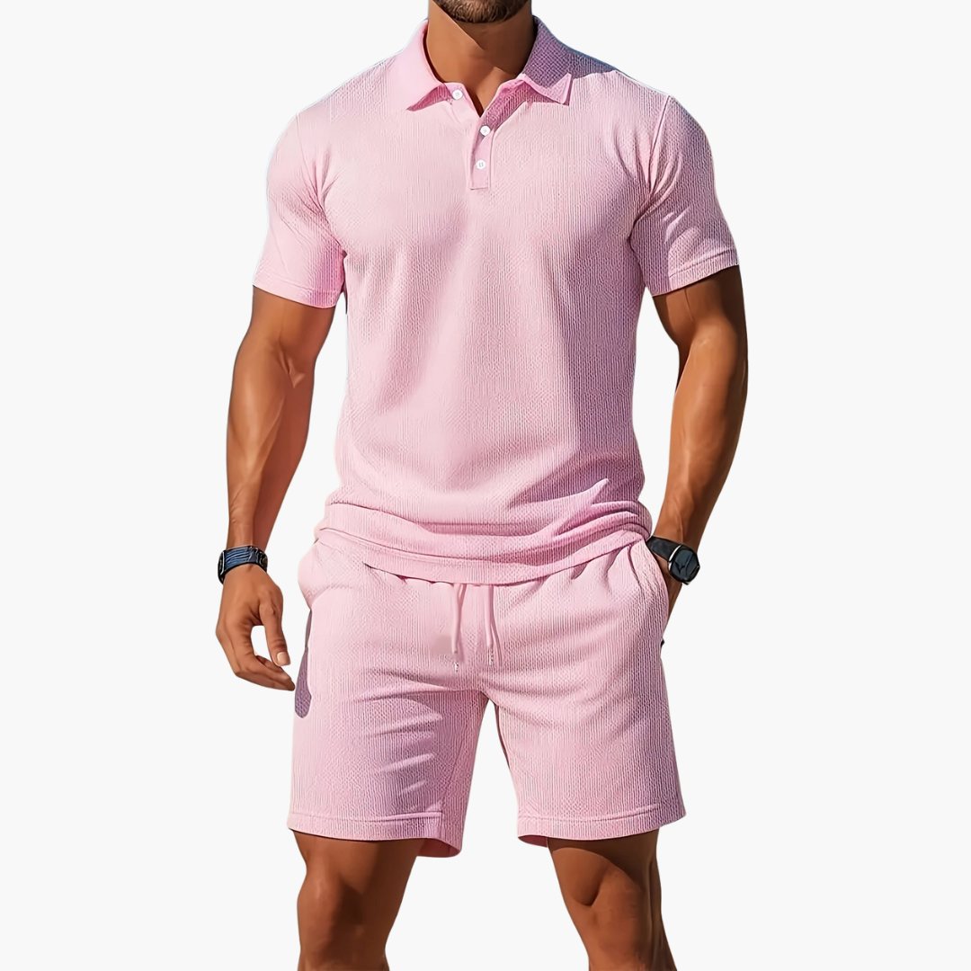 MATEO – Conjunto casual de polo y pantalón corto para hombre
