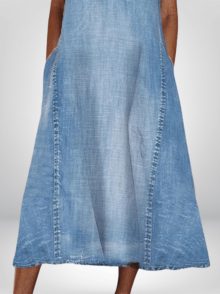 Mia | Elegante Vestido de Jeans Sin Mangas para Mujer - Noa Lagos