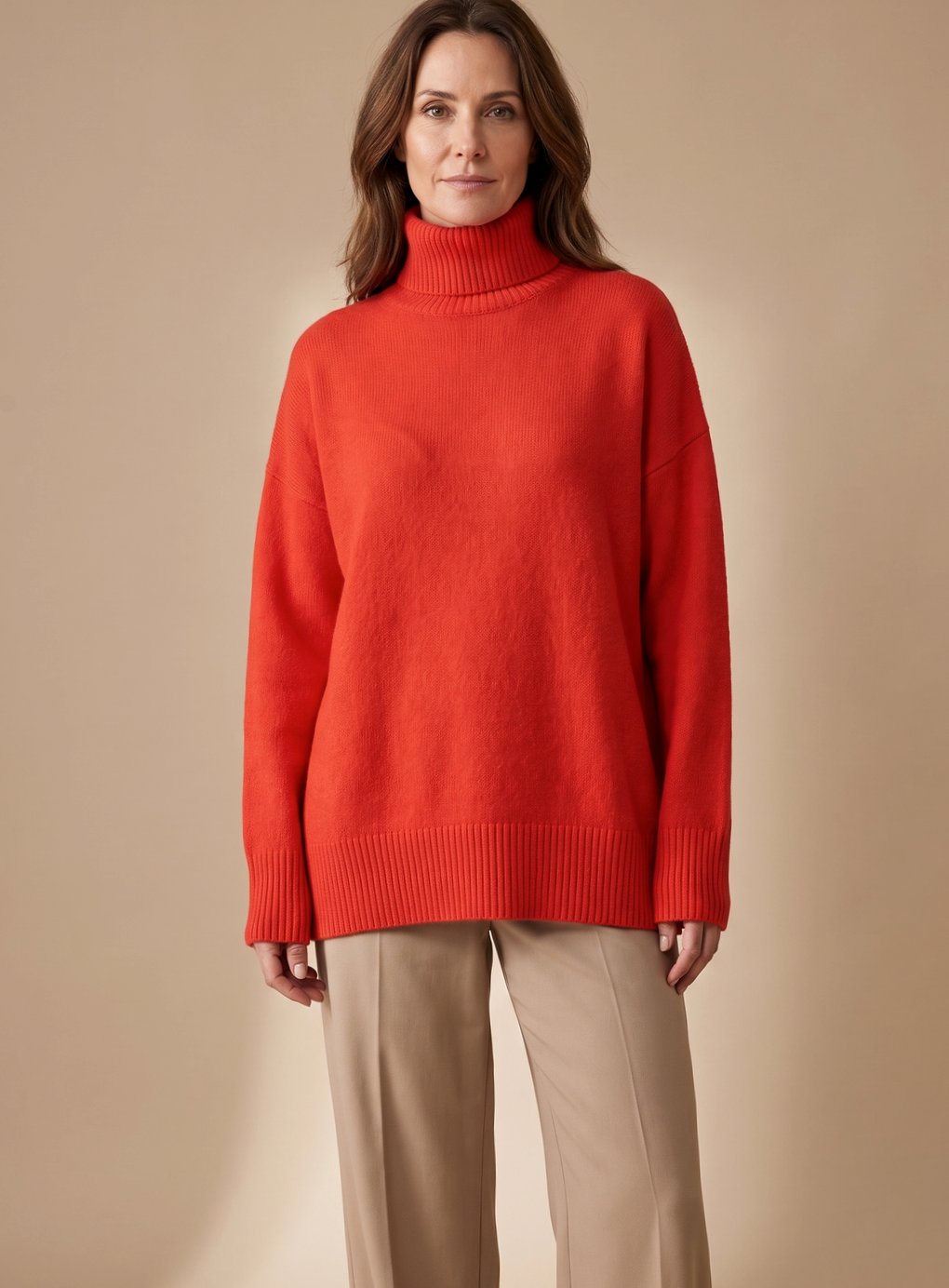 Look completo del conjunto de dos piezas de punto para estar en casa