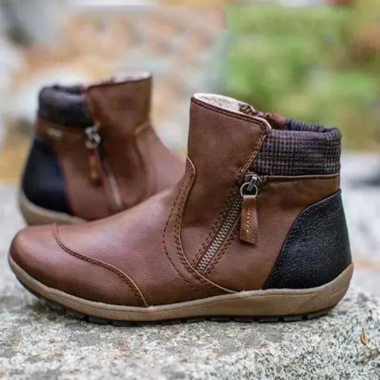 Detalle de la suela antideslizante de las botas ortopédicas Nieve
