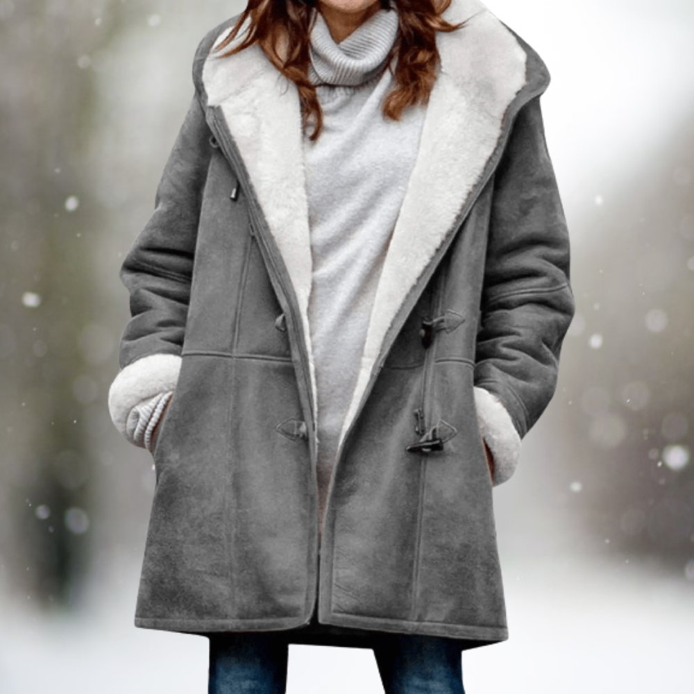 Chaqueta elegante Noira para mujer en tono neutro, vista frontal