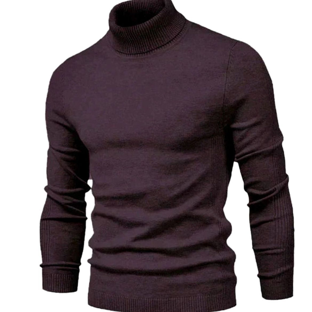 Detalle de los puños acanalados del jersey de cuello alto para hombre