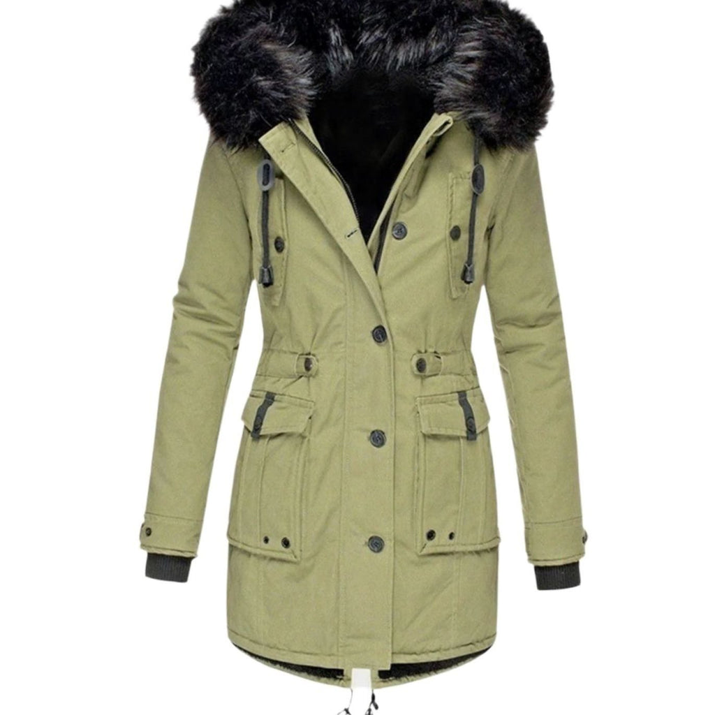 Parka Nordvik con cintura ajustable y cierre de cremallera y botones