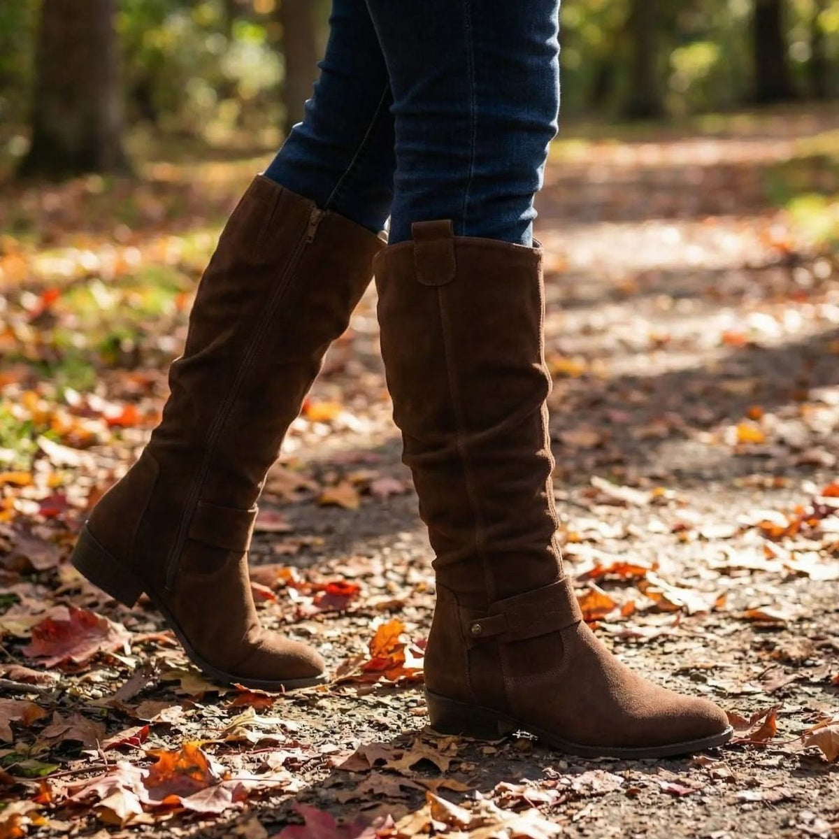 Botas de mujer combinadas con vestido midi para un look de fin de semana