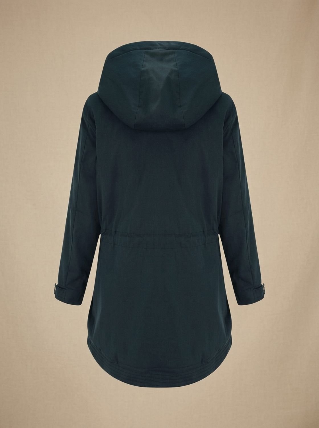 Vista completa de la parka de invierno SNOWMERE con cierre de botones a presión