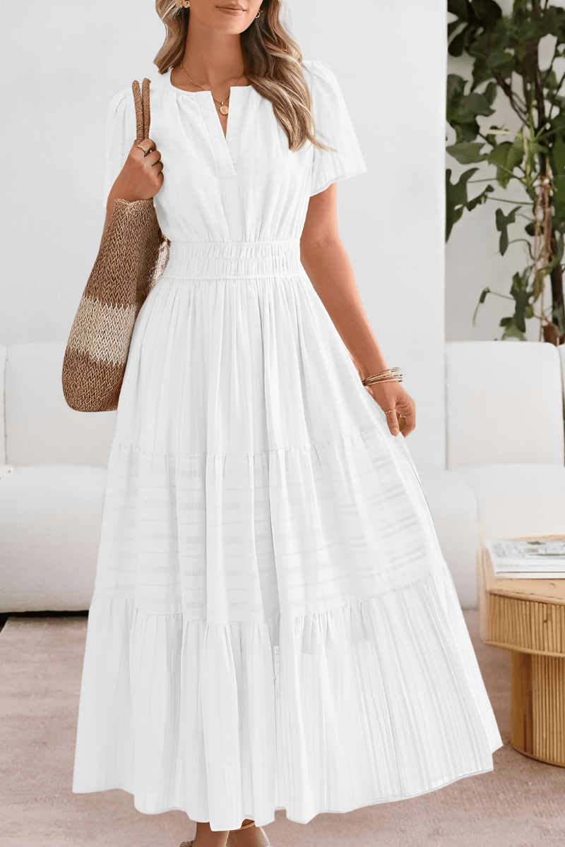 Sofia | Vestido de Verano Maxi con Cintura Fruncida - Noa Lagos