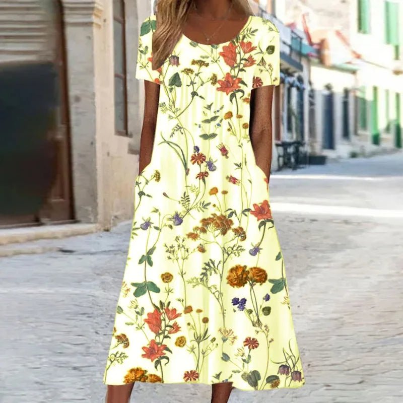 Sofia | Vestido de Verano Midi con Estampado Floral - Noa Lagos