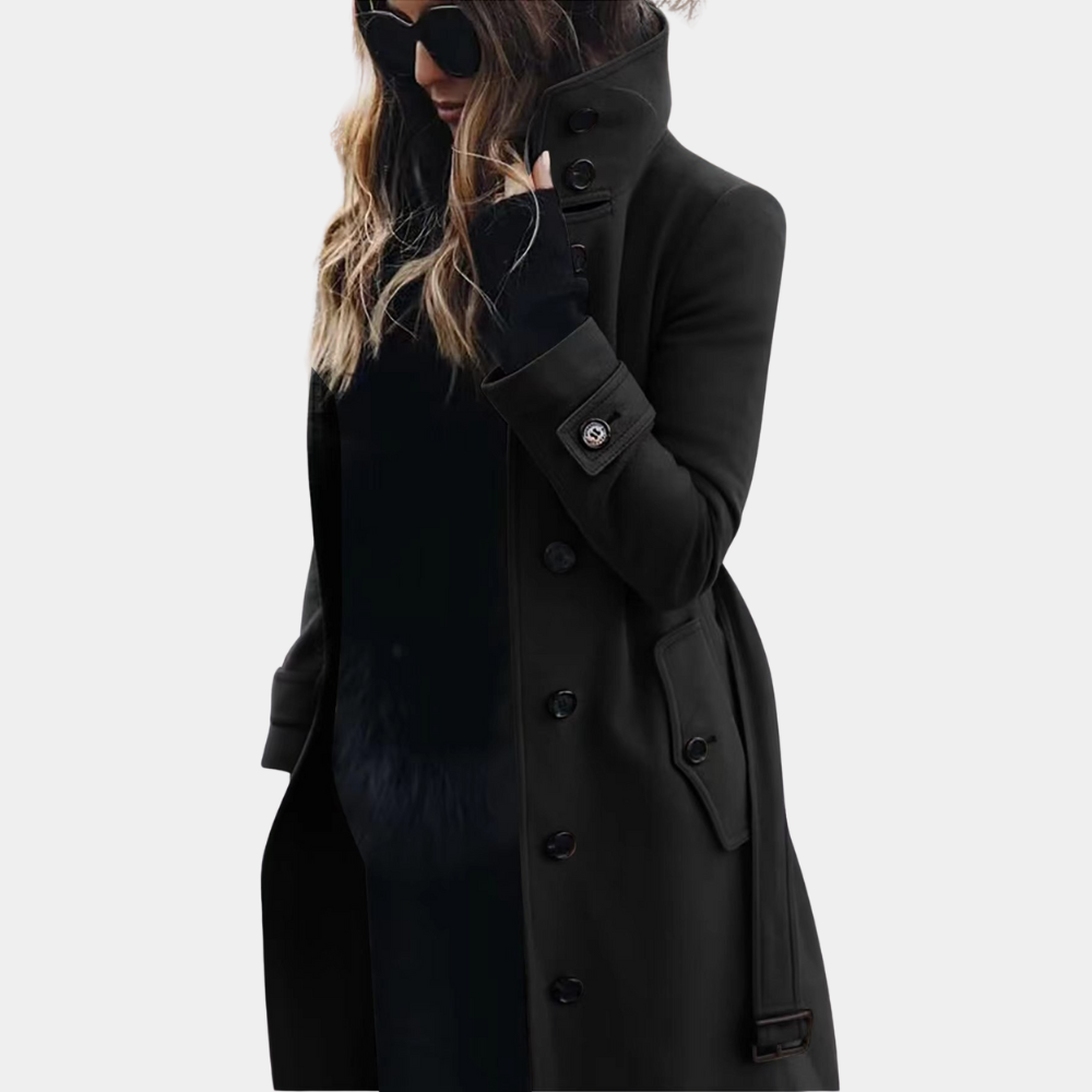 Abrigo trench para mujer en distintos colores disponibles: camel, gris y negro