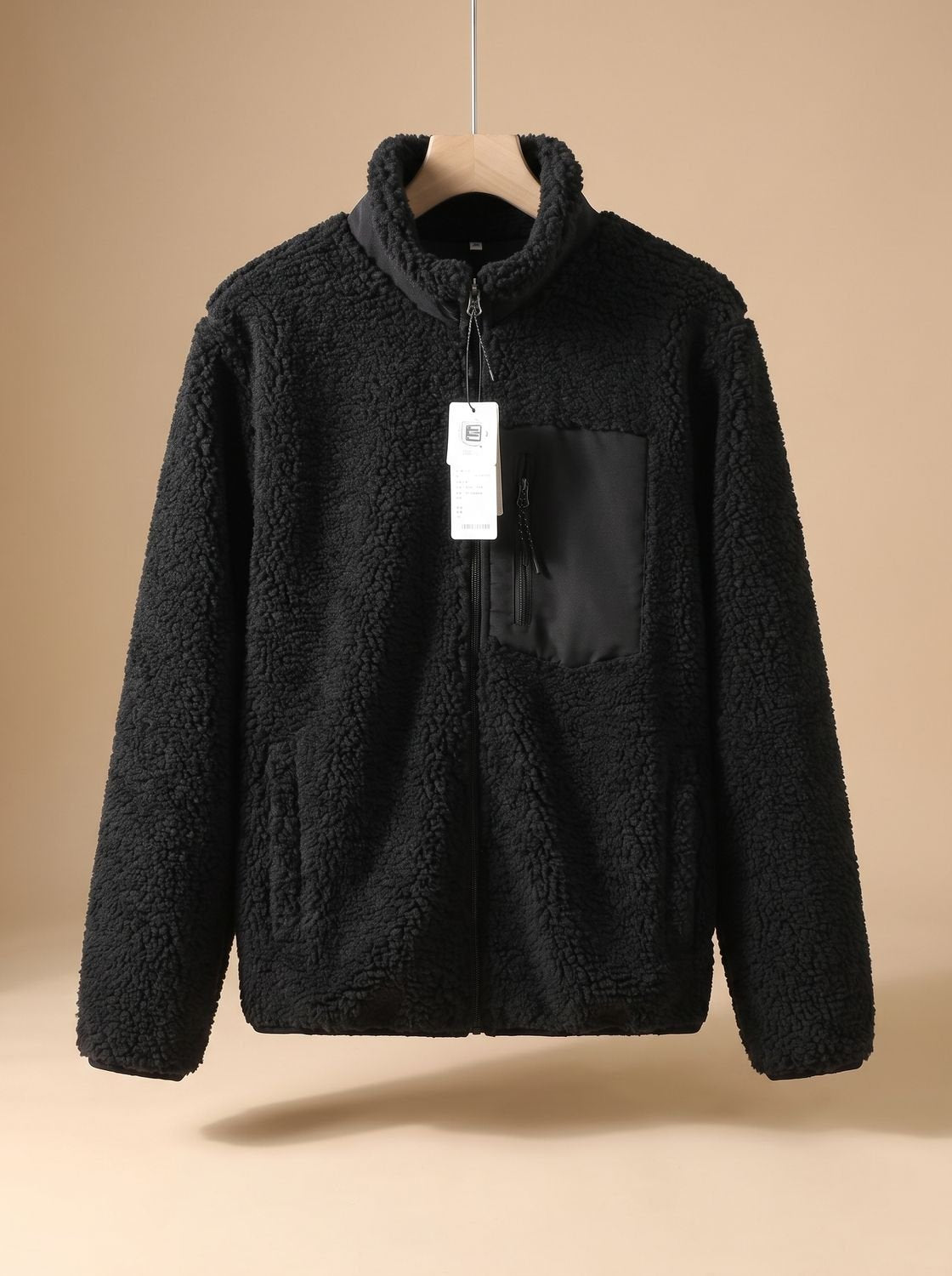 Chaqueta sherpa de borreguillo con corte relajado para mujer