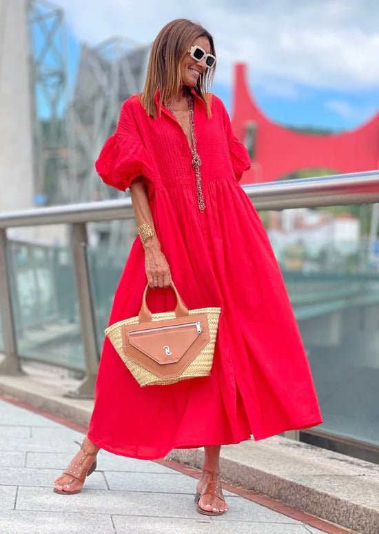 Sophia | Elegante Vestido Largo Rojo - Noa Lagos