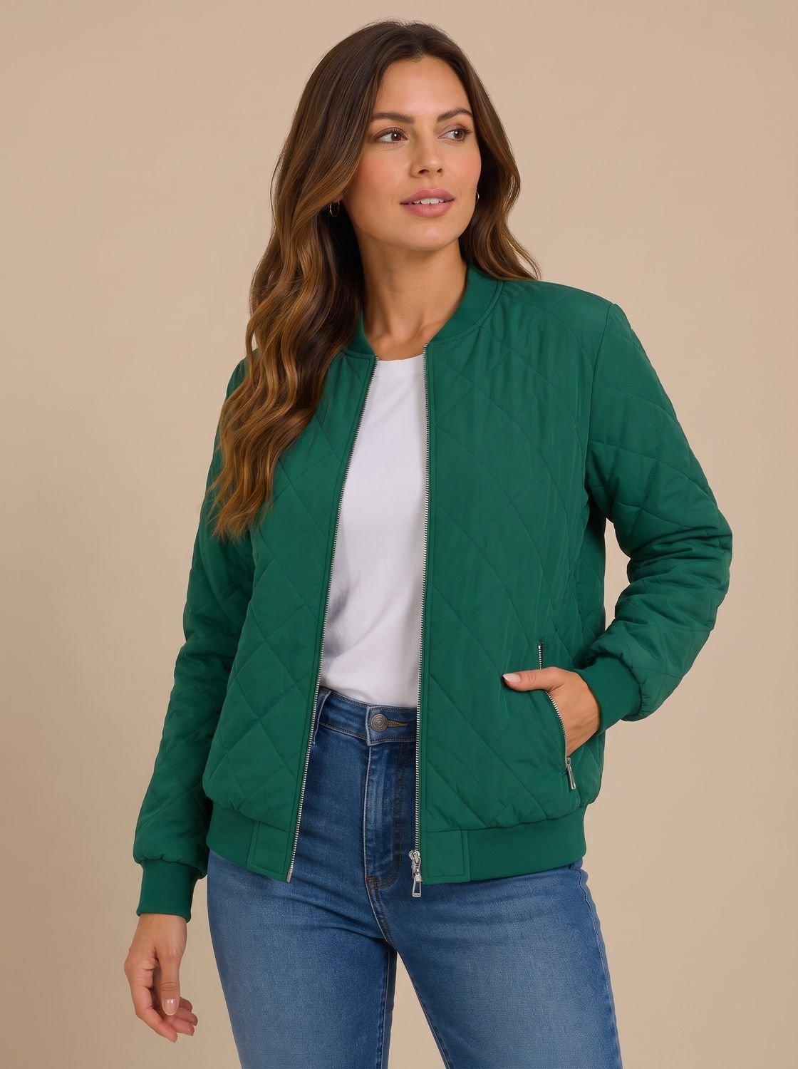 Bajo con rib elástico de la cazadora bomber TAMVELA