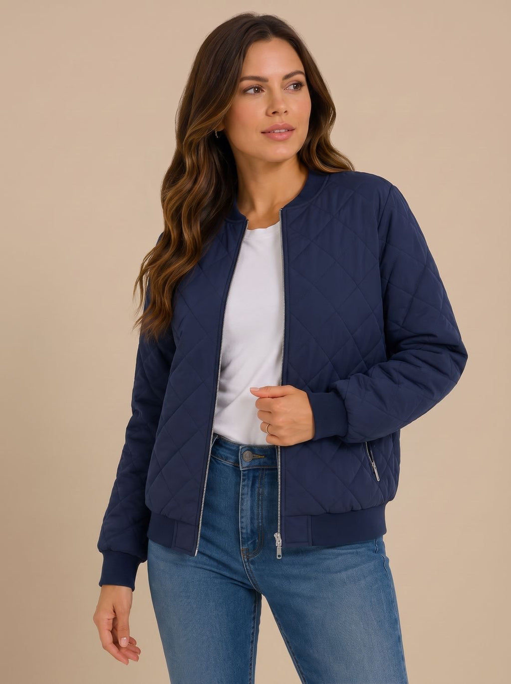 Cazadora bomber TAMVELA en color verde oliva