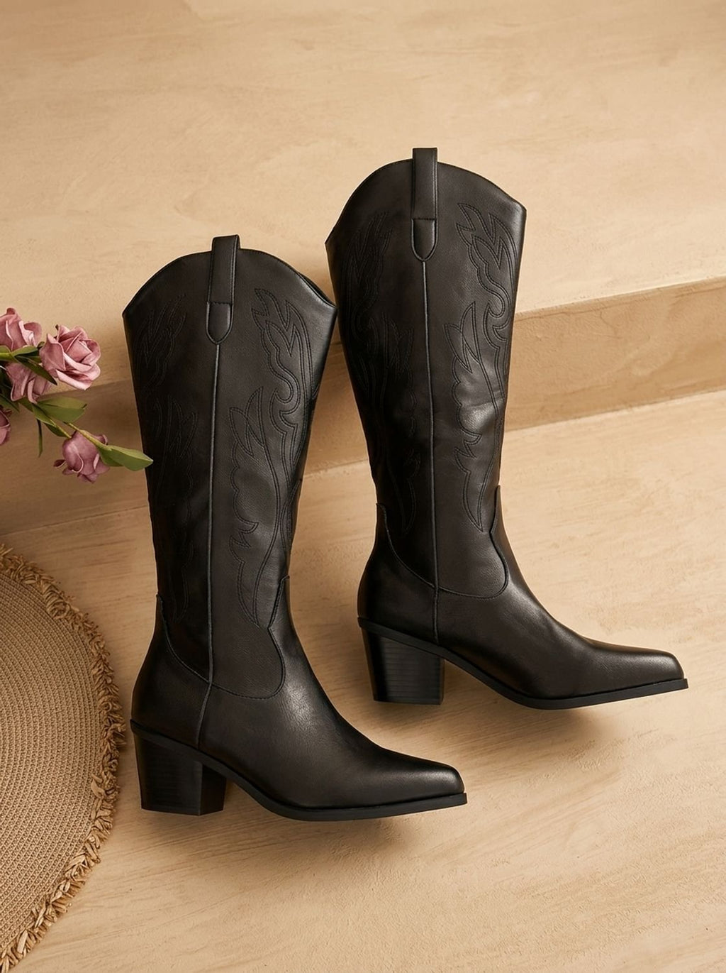 Tacón block de las botas western TAVIERA para mujer