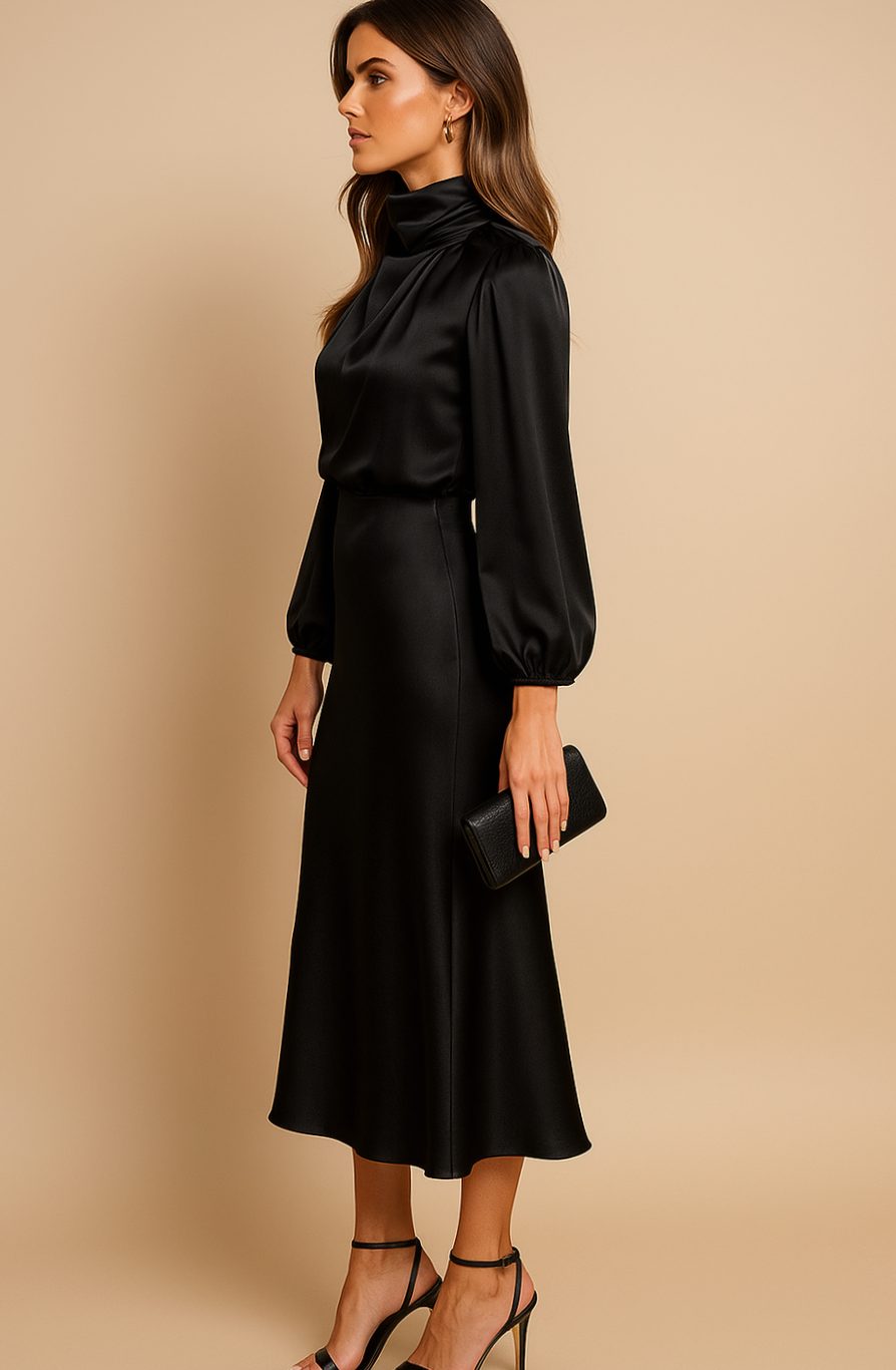 Detalle de la textura brillante del tejido satinado
